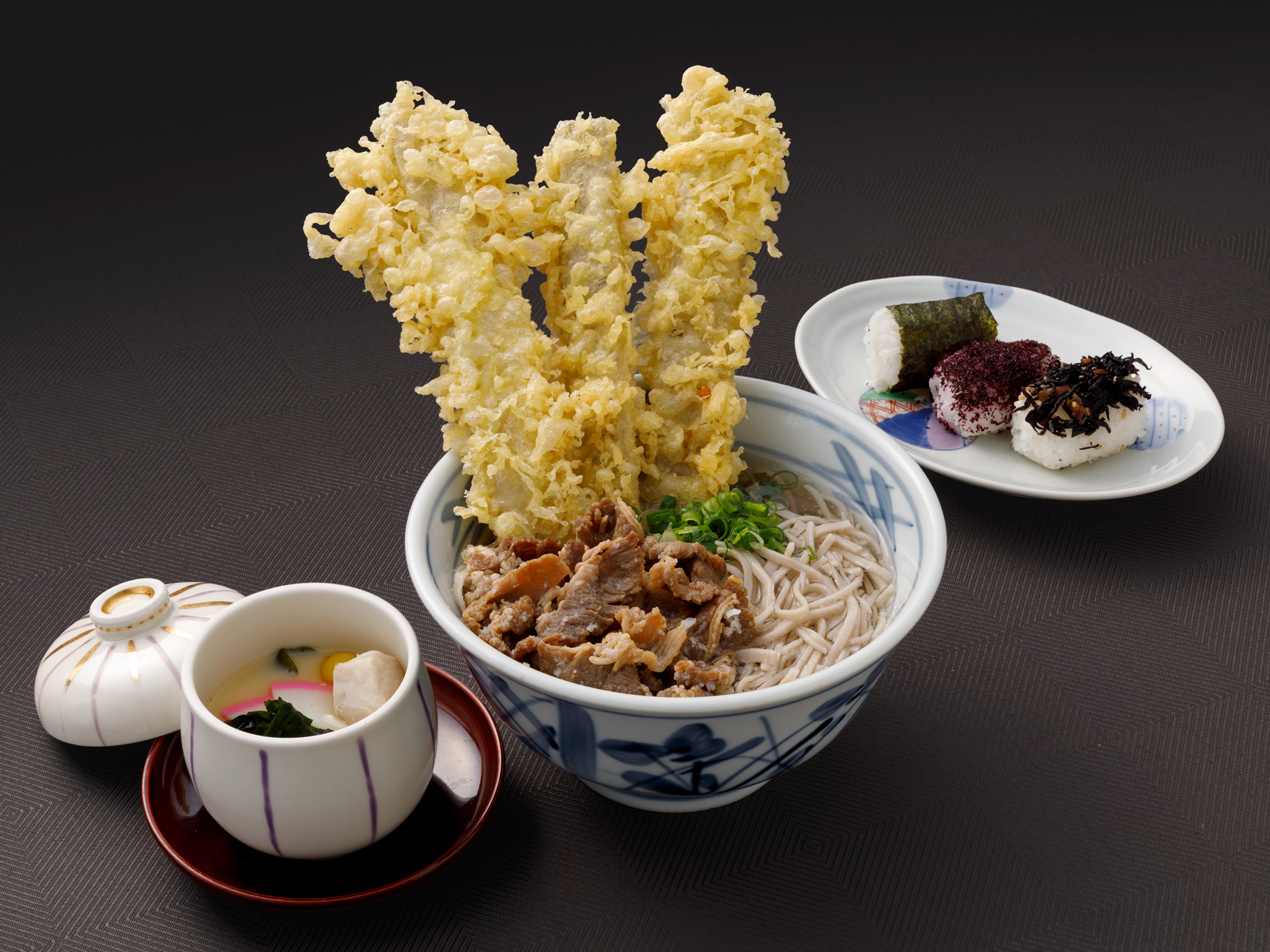 肉ごぼう天そばセット