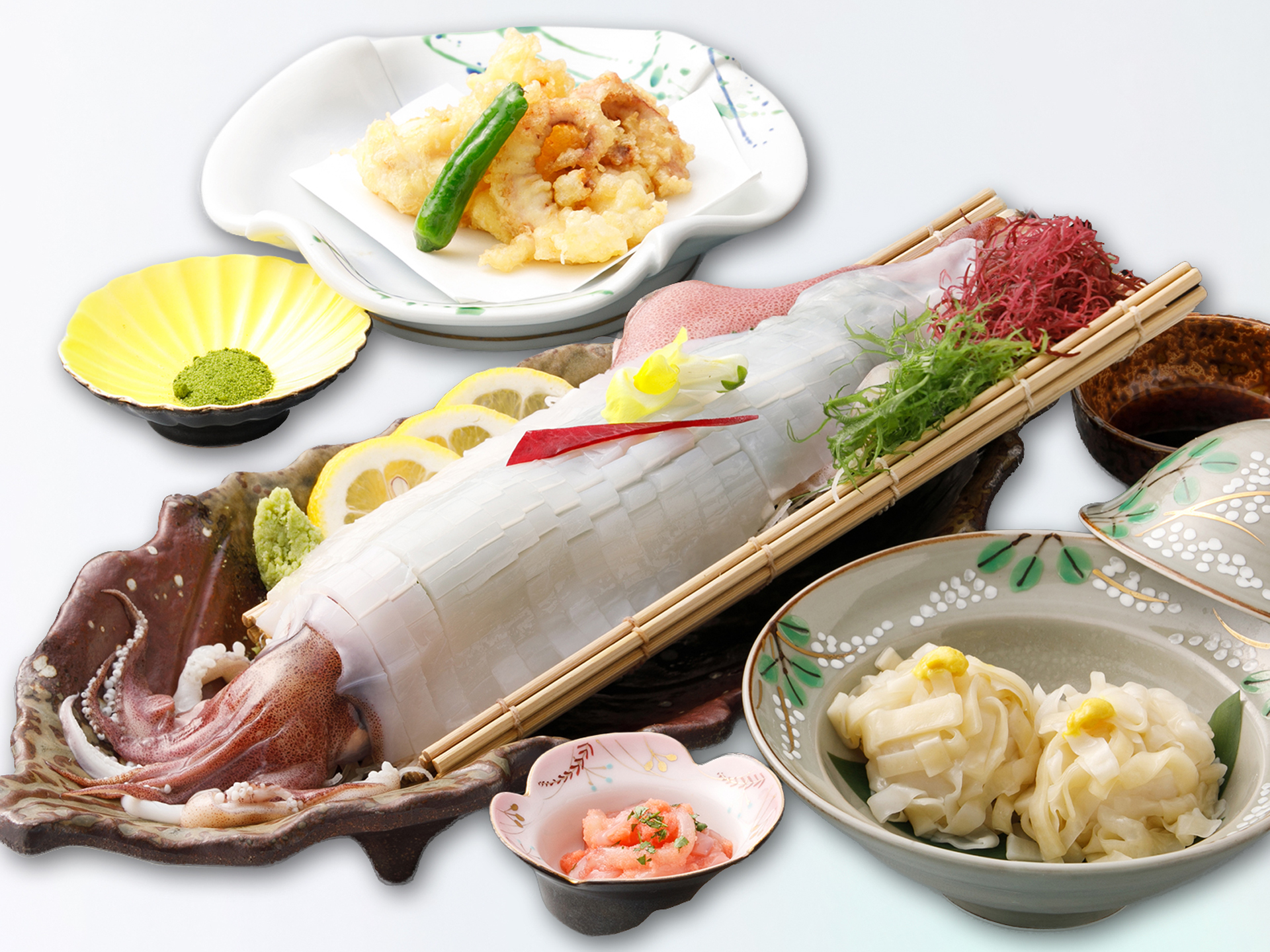 玄界灘産剣先イカ御膳